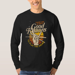 Camiseta Música de tambores tambores Retro músico tambores