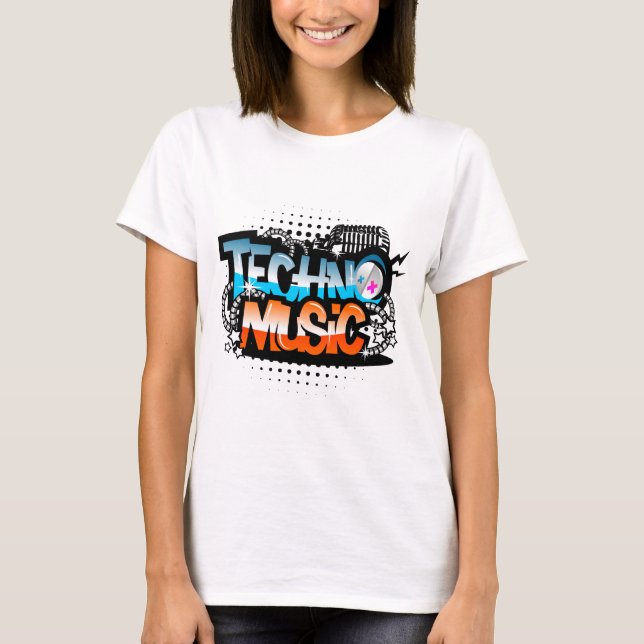 Camiseta Música de Techno (Anverso)