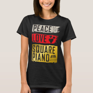 Camiseta Música de teclado con instrumentos de música de pi