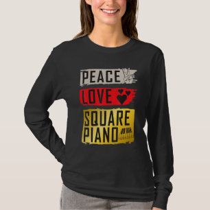 Camiseta Música de teclado con instrumentos de música de pi