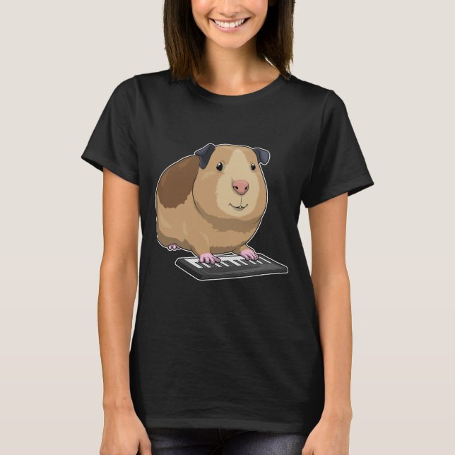 Camiseta Música de teclado de música de hámster (Anverso)