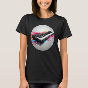Camiseta Música de teclado feliz para los amantes del tecla
