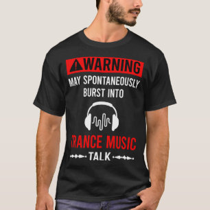 Camiseta Música de trance de advertencia roja