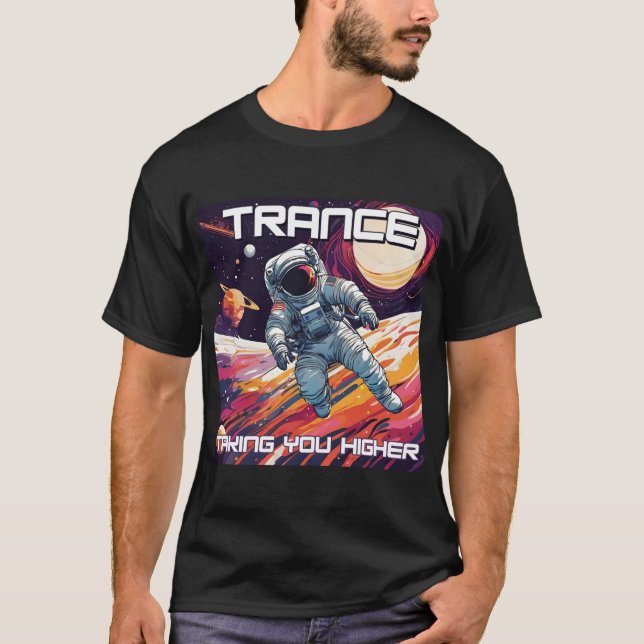 Camiseta Música de trance - Llevándote a lo más alto - Dise (Anverso)