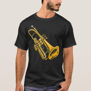 Camiseta Música de Trompeta Arte Gráfico Trompeta