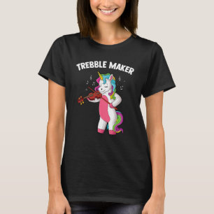 Camiseta Música de violín unicornio cuerda de violín creado