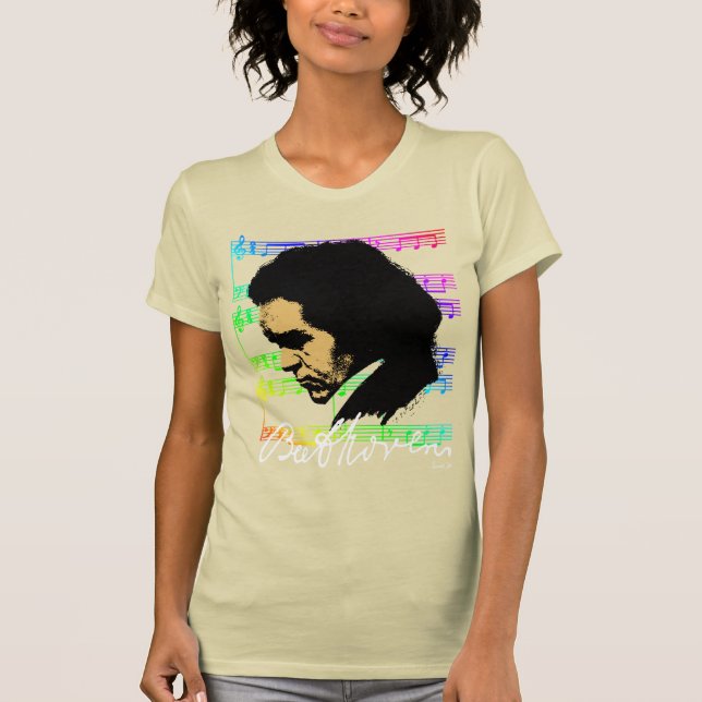 CAMISETA MÚSICA DEL ARCO IRIS DE BEETHOVEN (Anverso)