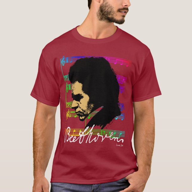 CAMISETA MÚSICA DEL ARCO IRIS DE BEETHOVEN (Anverso)