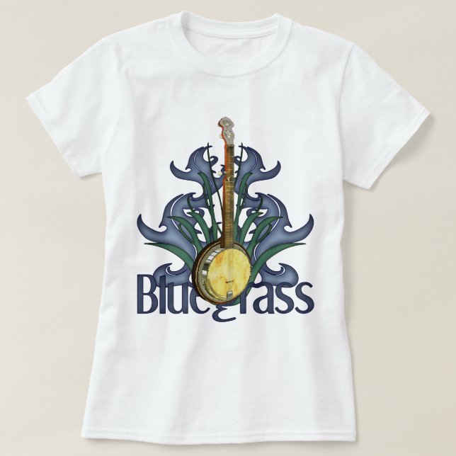 Camiseta Música del banjo del Bluegrass (Diseño del anverso)