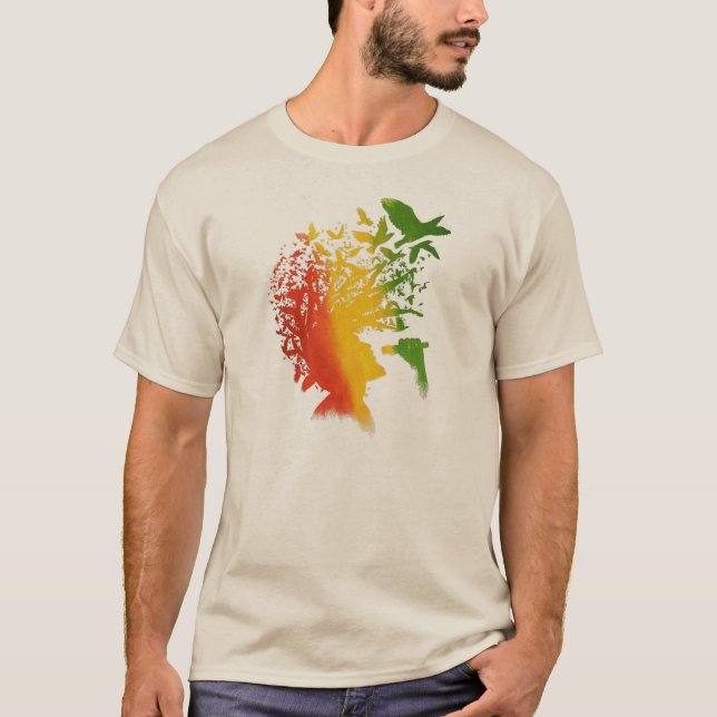 Camiseta Música del hombre del rasta del reggae de Cori (Anverso)