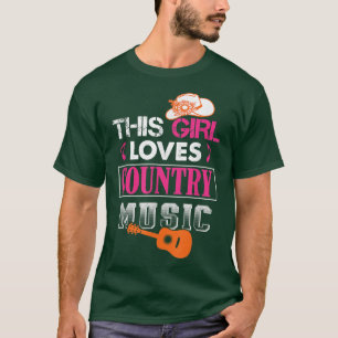 Camiseta Música del país Damas Guitarianas Banda Cowgirl Li