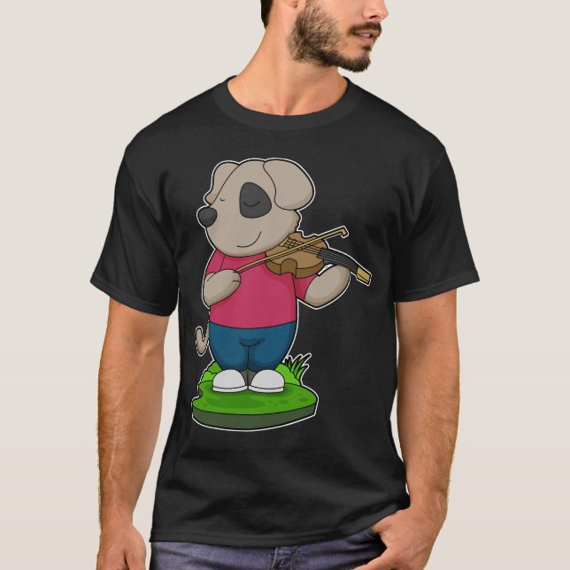 Camiseta Música del perro Violin Music (Anverso)