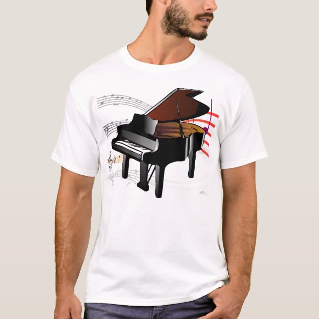 Camiseta Música del piano (Anverso)