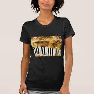 Camiseta Música del piano