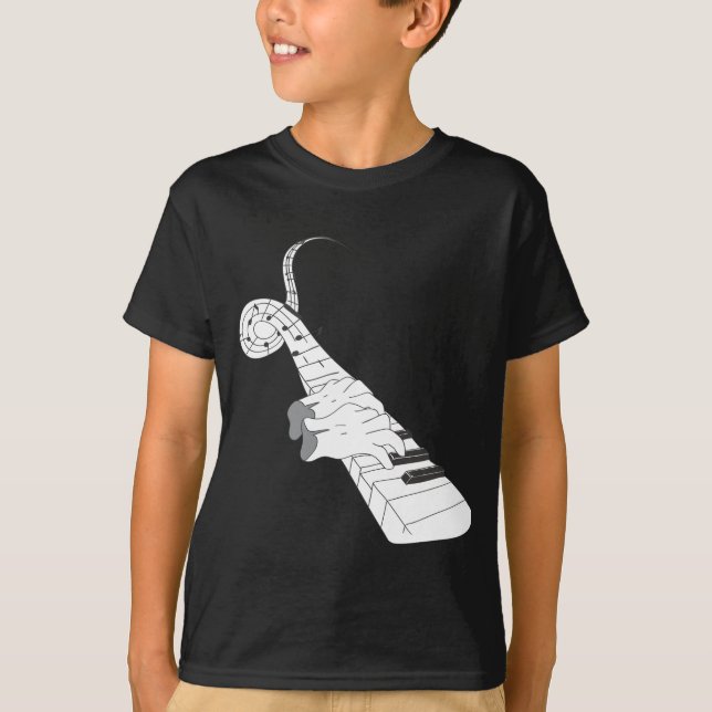 Camiseta Música del piano (Anverso)