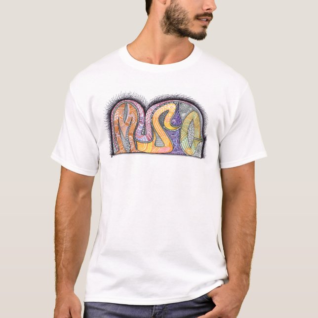 Camiseta Música dibujada a lápiz (Anverso)