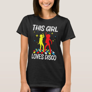 Camiseta Música disco genial para niñas de los 70 80 Nightc