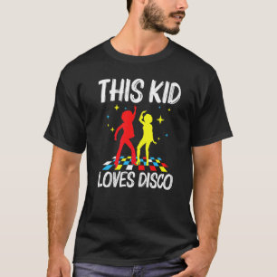 Camiseta Música disco genial para niños chicos 70s 80s Nigh