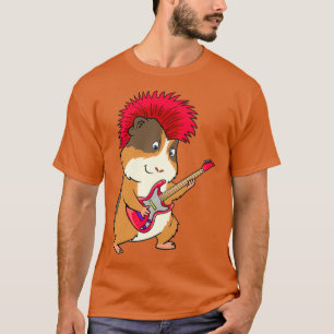 Camiseta Música divertida de guitarra de punk de conejillos