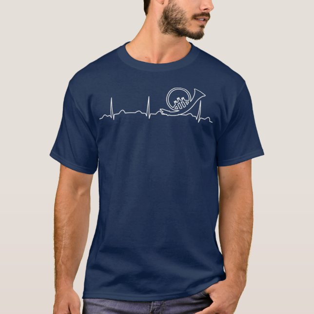 Camiseta Música divertida de la ropa de cuernos francesa (Anverso)