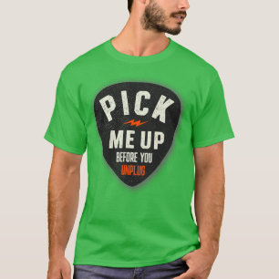 Camiseta Música divertida de púa de guitarra