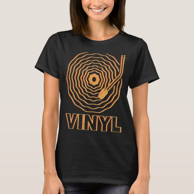 Camiseta Música DJ disco necesito vinilo (Anverso)