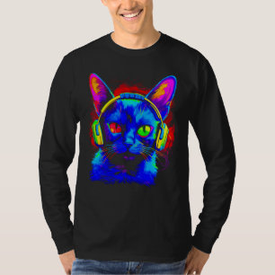 Camiseta Música DJ Gato Siamés