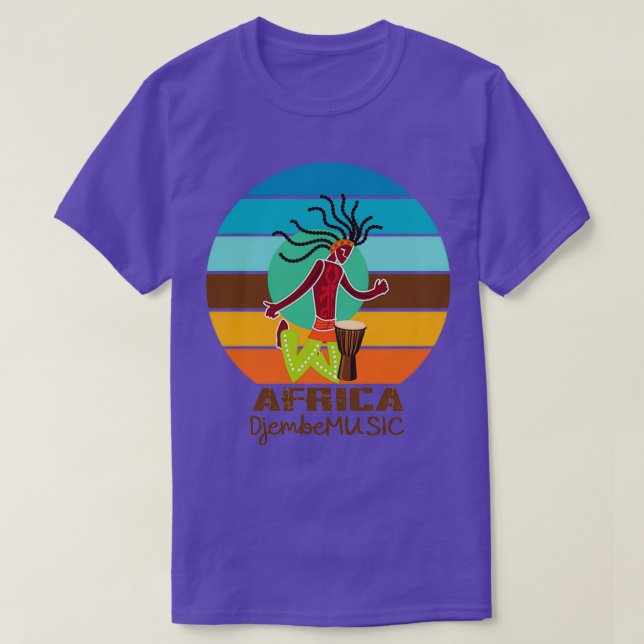 Camiseta MÚSICA DJEMBE AFRICA vintage (Diseño del anverso)