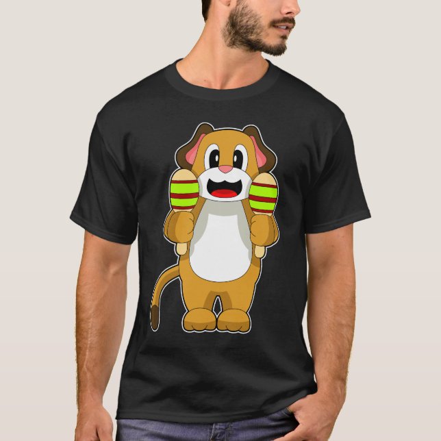 Camiseta Música Dog Maracas (Anverso)