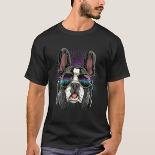 Camiseta Música EDM House DJ French Bulldog Música Arte Mu