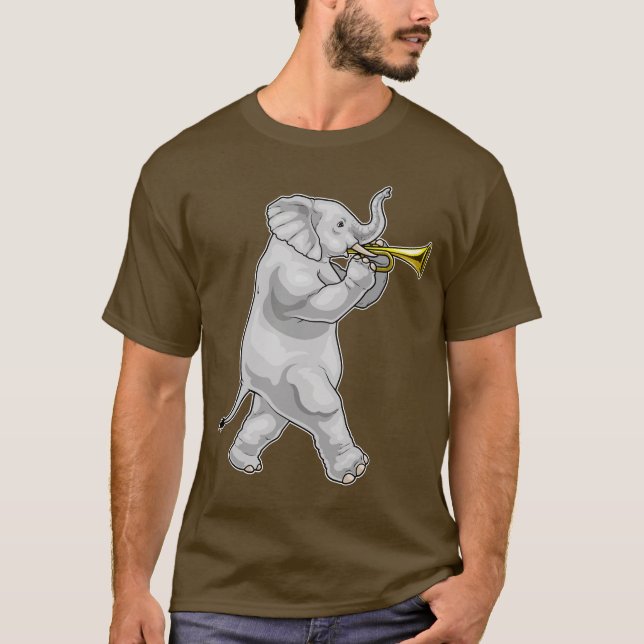 Camiseta Música elefante Trumpet (Anverso)
