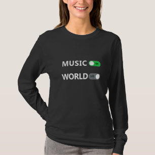 Camiseta Música En el Mundo Apagado para Música Idea DJs