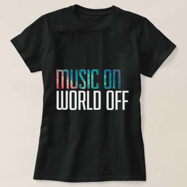 Camiseta Música En El Mundo Libre Para Amantes De La Música (Diseño del anverso)