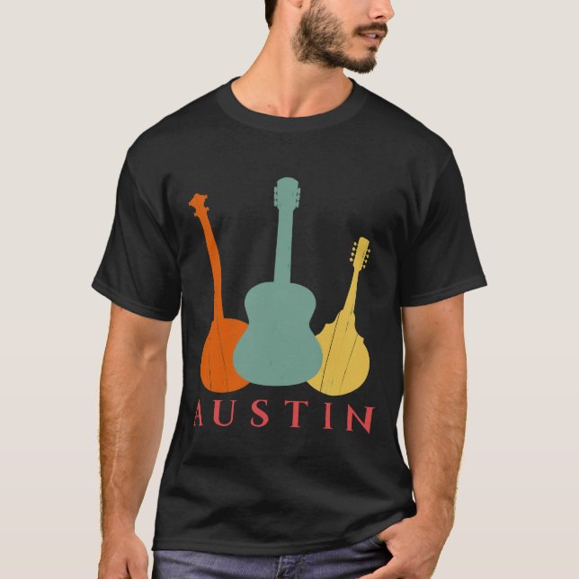 Camiseta Música en problemas de Austin Texas (Anverso)