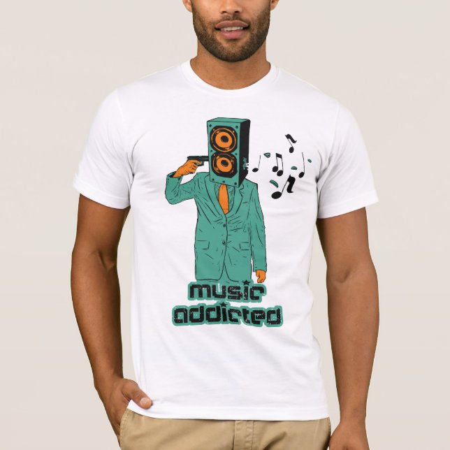 Camiseta Música enviciada (Anverso)