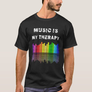 Camiseta Música es mi ecualizador de terapia DJ TShirts Q m