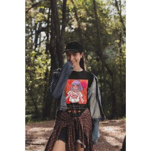 Camiseta Música euforia de la Chica estética Anime "Cherry