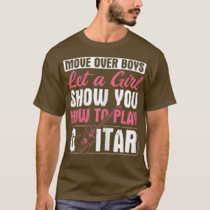 Camiseta Música femenina jugadora de banda Guitarismo espec