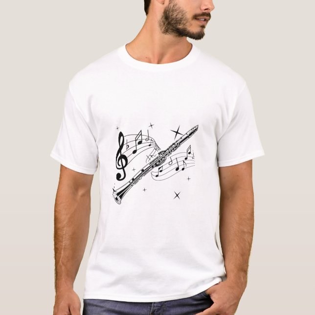 Camiseta Música flauta| Regalo de instrumentos musicales fl (Anverso)