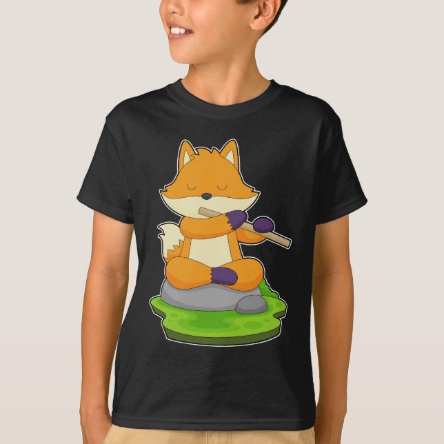 Camiseta Música Fox Flute Music (Anverso)