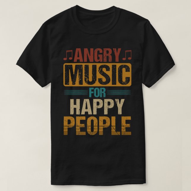 Camiseta Música furiosa para la gente feliz (Diseño del anverso)