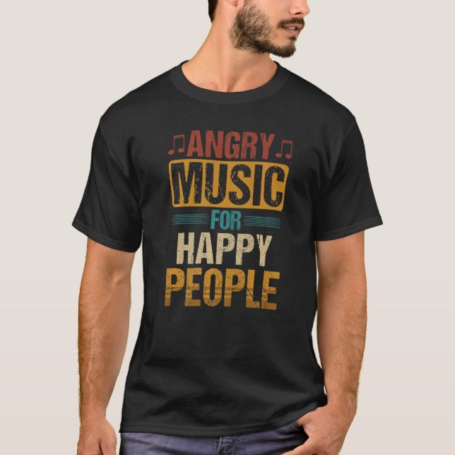 Camiseta Música furiosa para la gente feliz (Anverso)