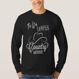 Camiseta Música Gorra de Cowgirl Este Chica ama la música c