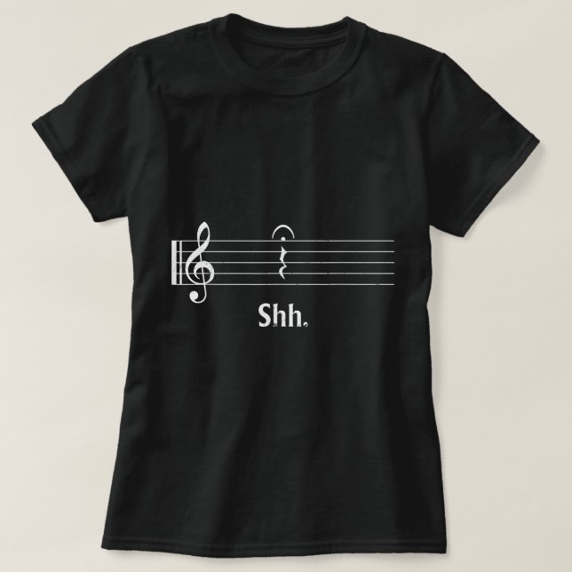 Camiseta Música Graciosa Y Amante Del Músico Shh Quarter Re (Diseño del anverso)