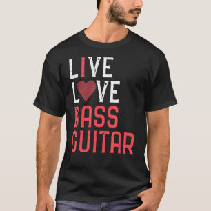 Camiseta Música gráfica de guitarra de amor en vivo Hombres