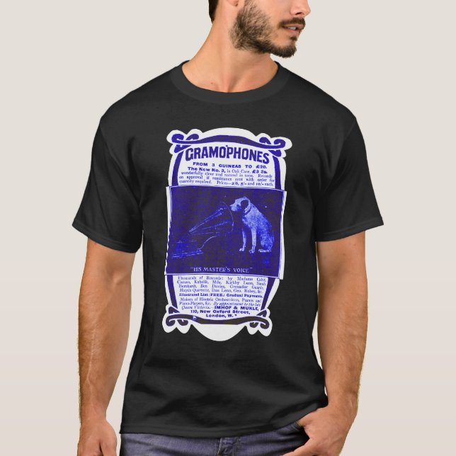 Camiseta Música gramófona - la voz de su maestro (Anverso)