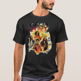 Camiseta música greta van metalizado flota n roll band live