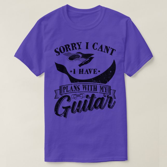 Camiseta Música Guitarista Tengo Planes Con Mi Guitarista (Diseño del anverso)