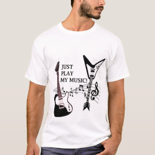 Camiseta Música Guitarra Rock Para Guitaristas, Dúo Retro