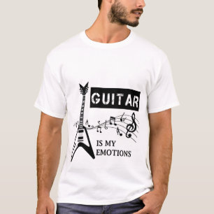 Camiseta Música Guitarra Rock Para Guitaristas, Dúo Retro